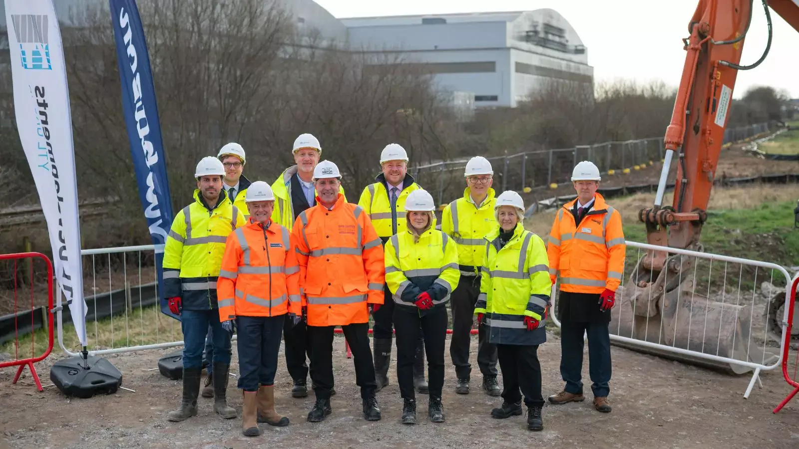 Representatives of project partners YTL Developments, Network Rail and Great Western Railway (GWR) were joined by the Mayor Dan Norris, local MP Claire Hazelgrove and co-leader of South Gloucestershire Council Ian Boulton to officially break ground for the new station at Brabazon.